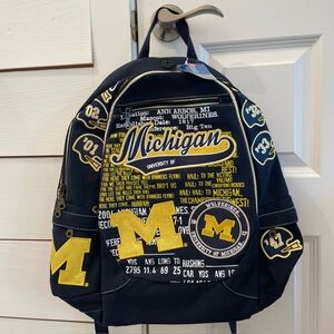 NWT Michigan Wolverines Forever Collectibles Team Historic Bag Backpack